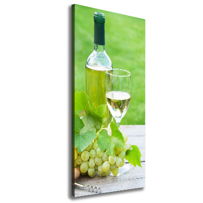 Quadro su tela canvas verticale Uva e vino