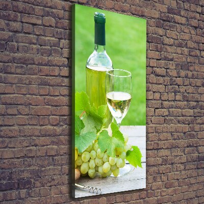 Quadro su tela canvas verticale Uva e vino