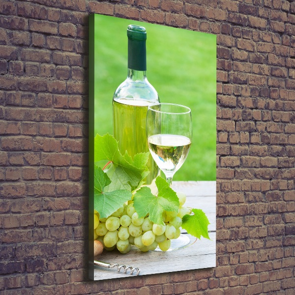Quadro su tela canvas verticale Uva e vino