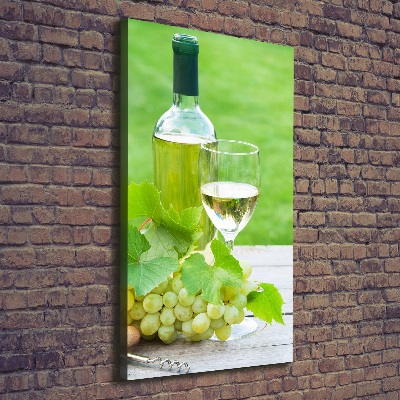 Quadro su tela canvas verticale Uva e vino