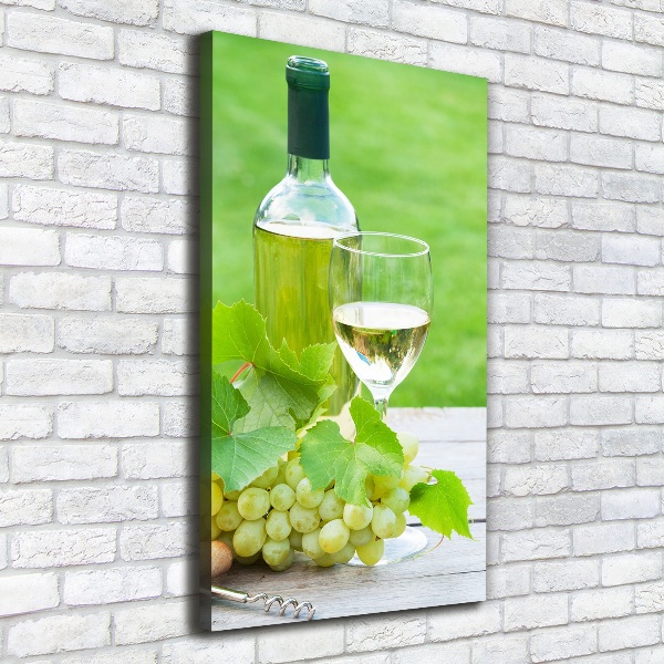 Quadro su tela canvas verticale Uva e vino