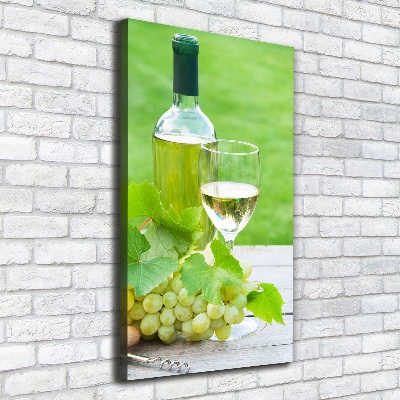 Quadro su tela canvas verticale Uva e vino