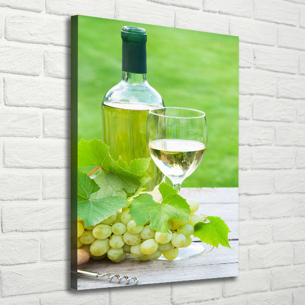 Quadro su tela canvas verticale Uva e vino