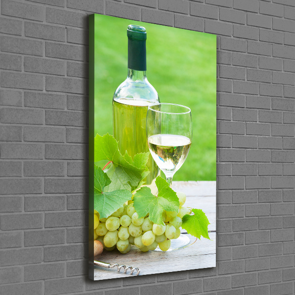 Quadro su tela canvas verticale Uva e vino