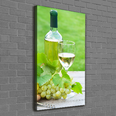 Quadro su tela canvas verticale Uva e vino