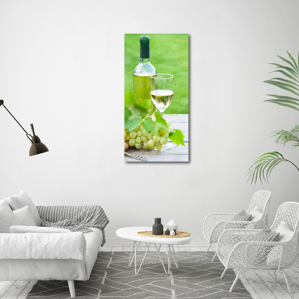 Quadro su tela canvas verticale Uva e vino