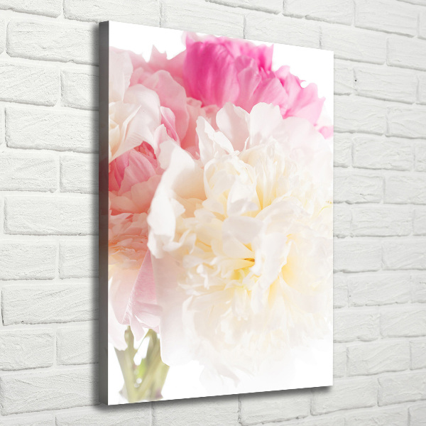 Quadro su tela canvas verticale Peonia