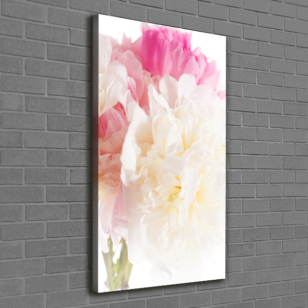 Quadro su tela canvas verticale Peonia
