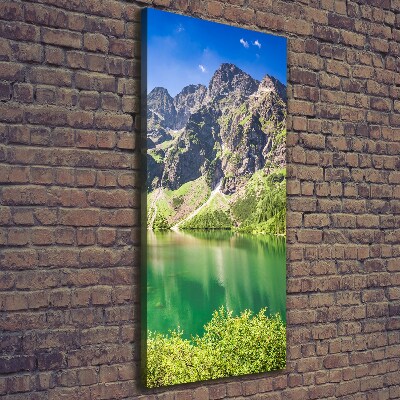 Quadro su tela canvas verticale L'occhio del mare dei Monti Tatra