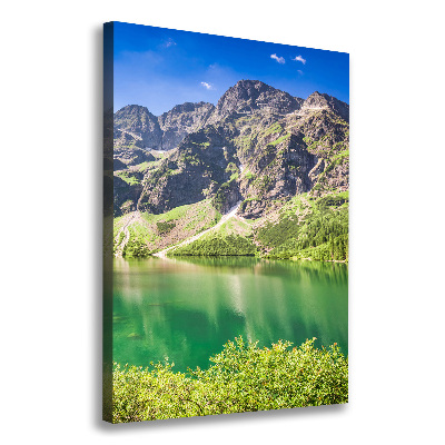 Quadro su tela canvas verticale L'occhio del mare dei Monti Tatra