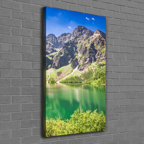 Quadro su tela canvas verticale L'occhio del mare dei Monti Tatra