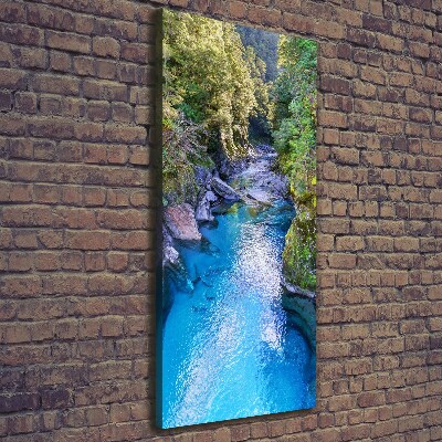 Quadro su tela canvas verticale Fiume nella foresta