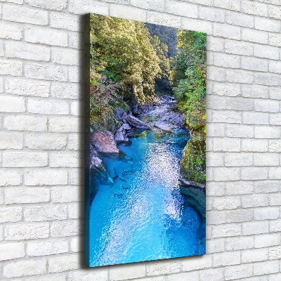 Quadro su tela canvas verticale Fiume nella foresta
