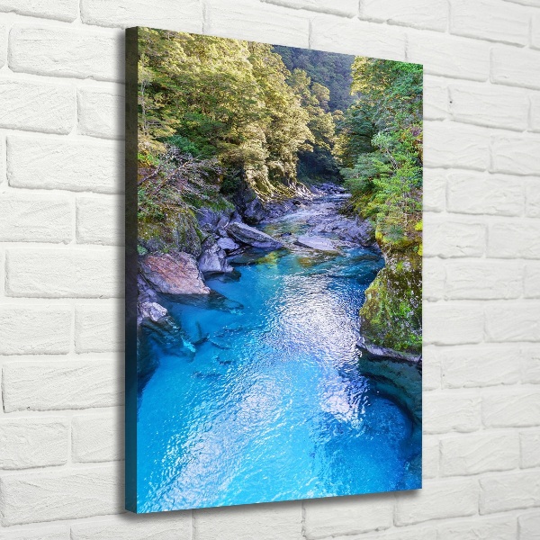 Quadro su tela canvas verticale Fiume nella foresta