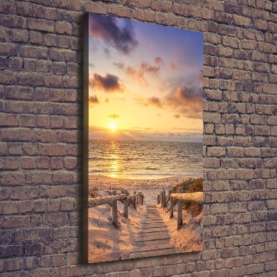 Stampa quadro su tela verticale Sentiero per la spiaggia
