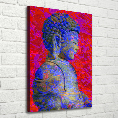 Quadro su tela canvas verticale Buddha astratto