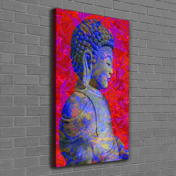 Quadro su tela canvas verticale Buddha astratto