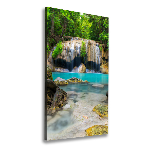 Quadro su tela canvas verticale Cascata nella giungla