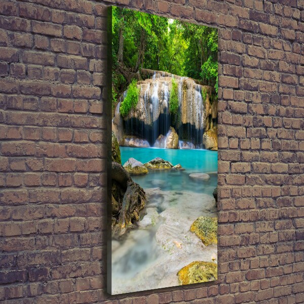 Quadro su tela canvas verticale Cascata nella giungla