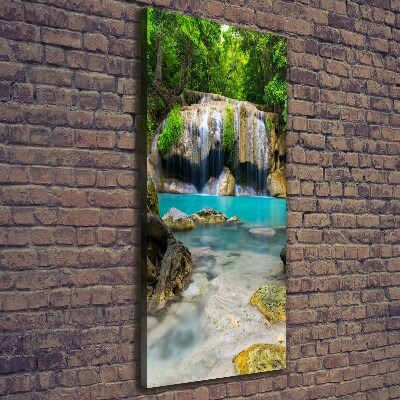 Quadro su tela canvas verticale Cascata nella giungla