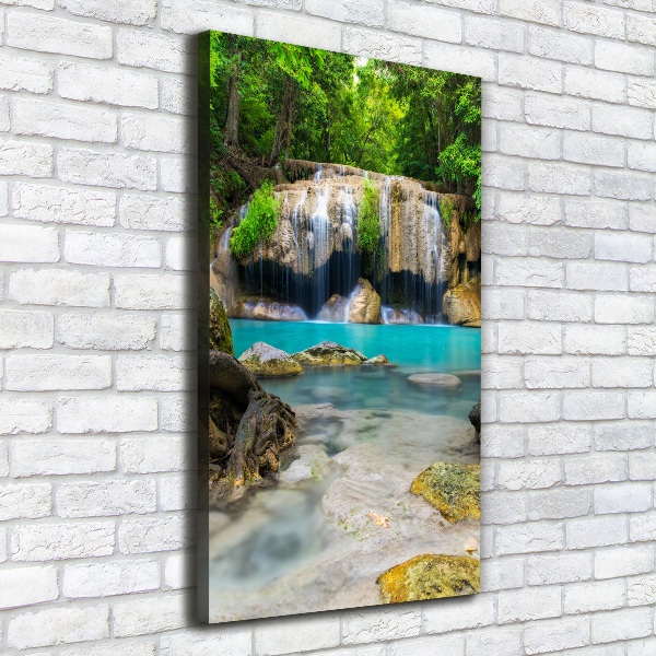 Quadro su tela canvas verticale Cascata nella giungla