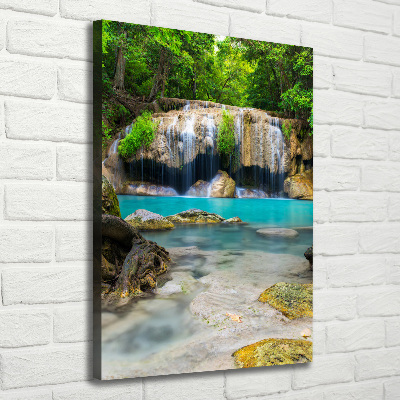 Quadro su tela canvas verticale Cascata nella giungla