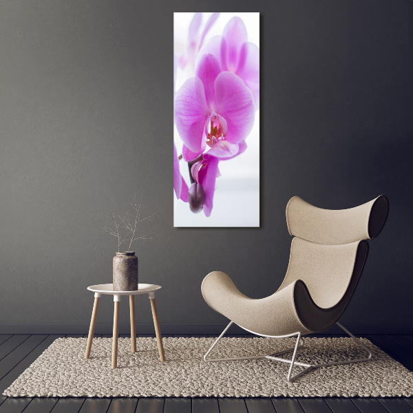 Quadro foto su tela verticale Orchidea rosa