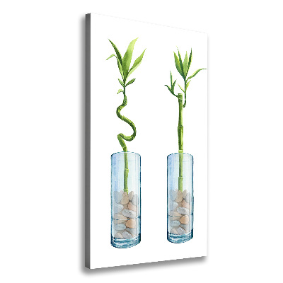 Stampa quadro su tela verticale Bambù in vaso