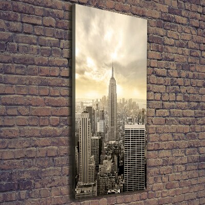 Stampa quadro su tela verticale Manhattan, New York