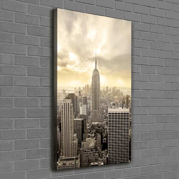 Stampa quadro su tela verticale Manhattan, New York
