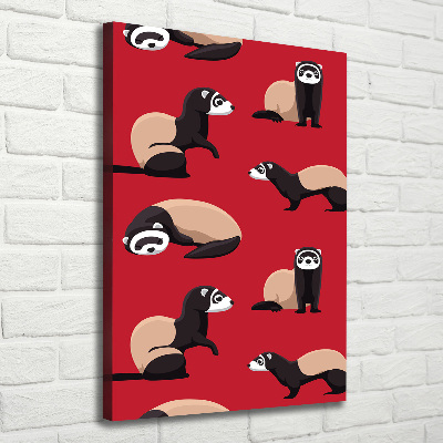 Quadro su tela canvas verticale Furetti