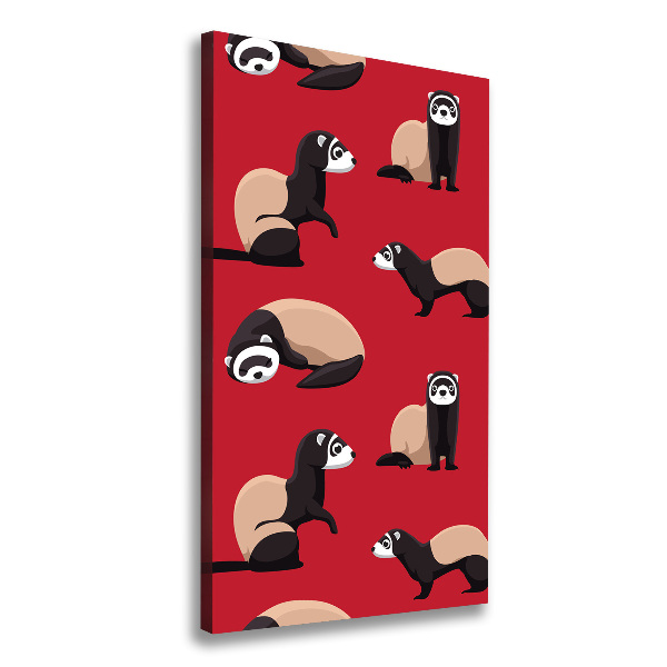 Quadro su tela canvas verticale Furetti