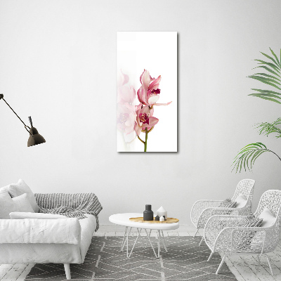 Stampa quadro su tela verticale Orchidea rosa