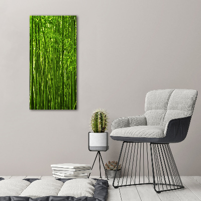 Quadro su tela canvas verticale Foresta di bambù