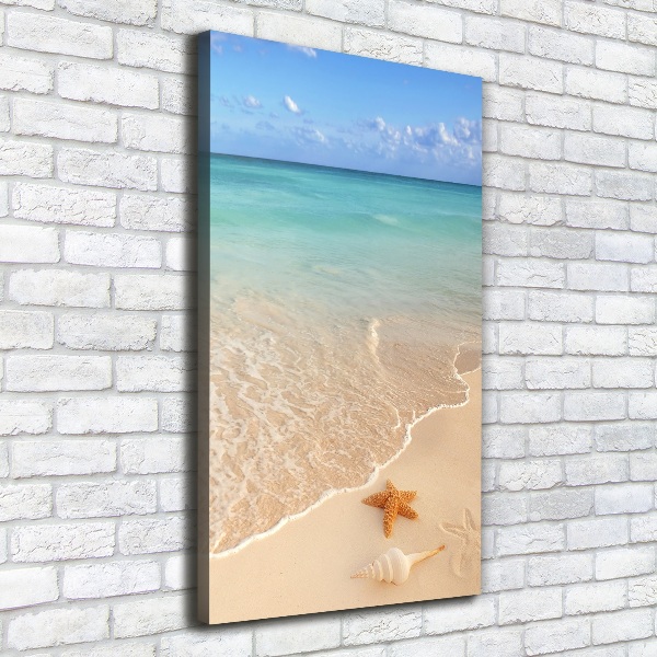 Quadro foto su tela verticale Stelle marine sulla spiaggia