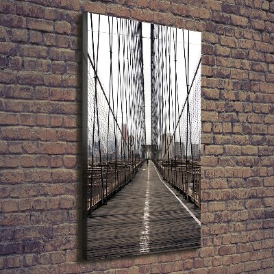 Stampa quadro su tela verticale Ponte di Brooklyn