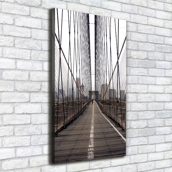 Stampa quadro su tela verticale Ponte di Brooklyn