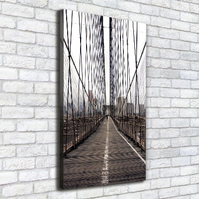 Stampa quadro su tela verticale Ponte di Brooklyn