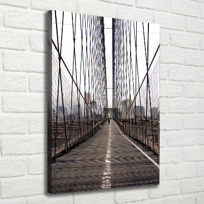 Stampa quadro su tela verticale Ponte di Brooklyn