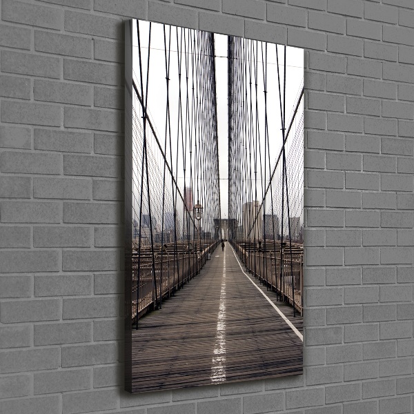 Stampa quadro su tela verticale Ponte di Brooklyn