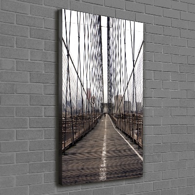Stampa quadro su tela verticale Ponte di Brooklyn