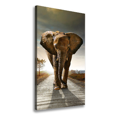 Quadro su tela canvas verticale Camminare come un elefante