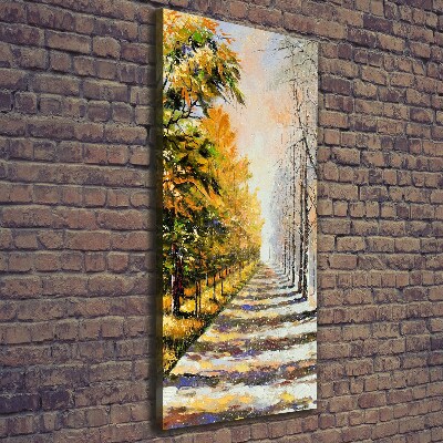 Quadro su tela canvas verticale Inverno e autunno