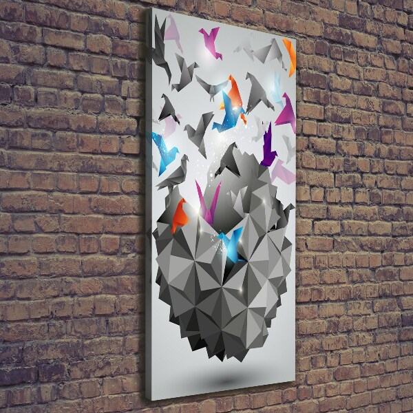 Stampa quadro su tela verticale Libertà di carta