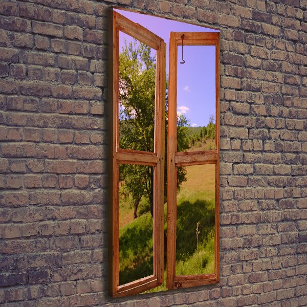 Stampa quadro su tela verticale Il paesaggio fuori dalla finestra