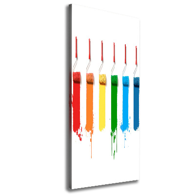 Quadro foto su tela verticale Rulli da pittura