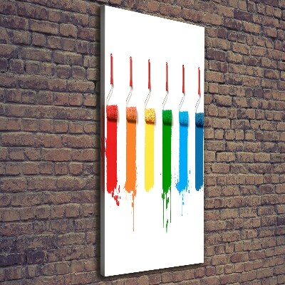 Quadro foto su tela verticale Rulli da pittura
