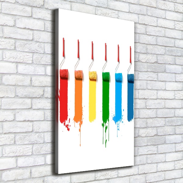 Quadro foto su tela verticale Rulli da pittura