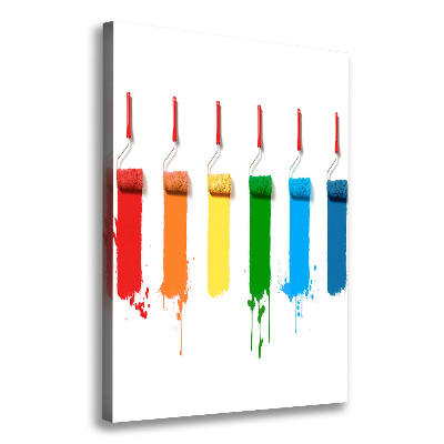 Quadro foto su tela verticale Rulli da pittura