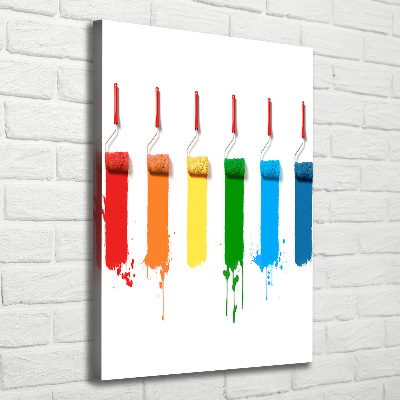 Quadro foto su tela verticale Rulli da pittura